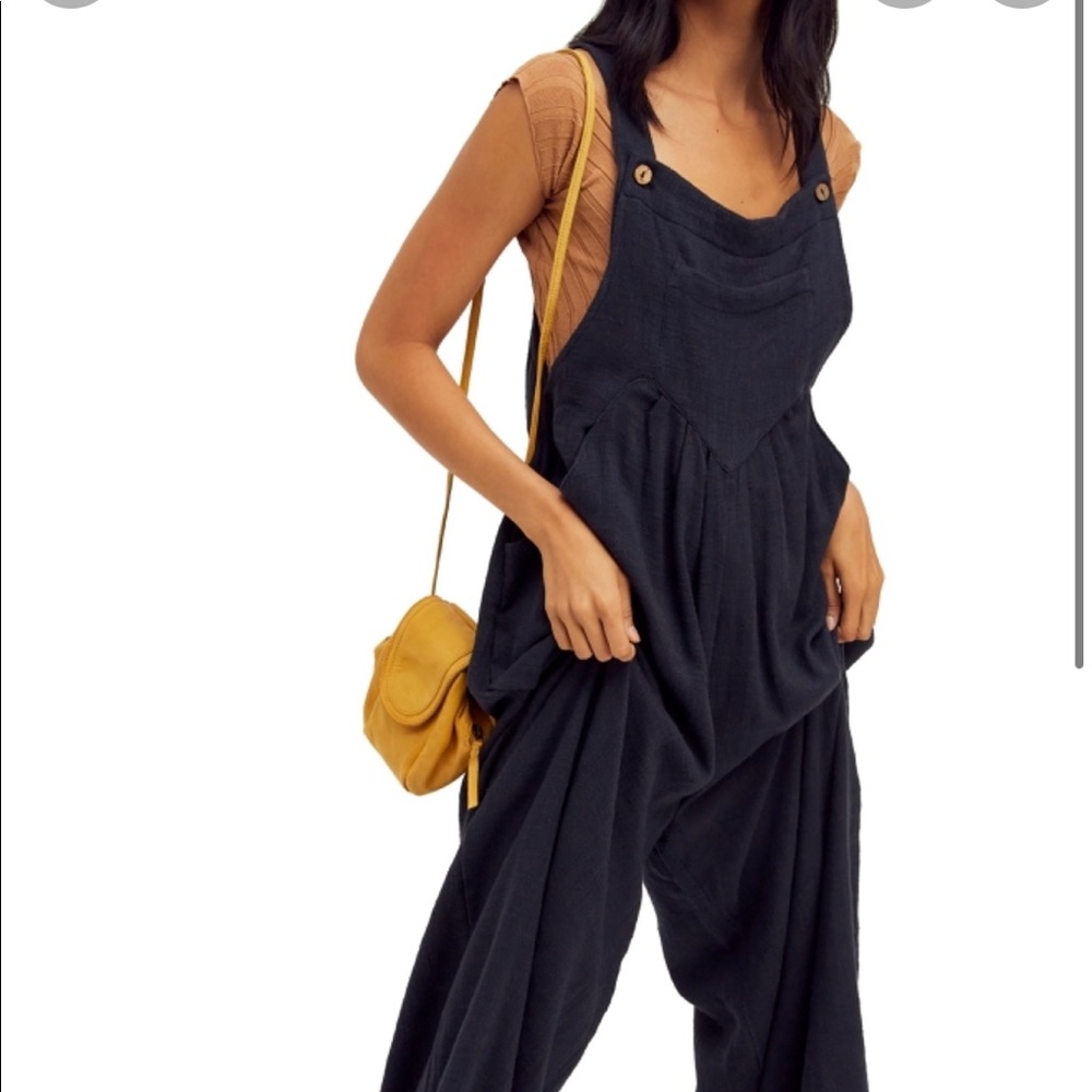 Free people sun drenched overalls black small